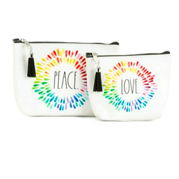 Rae Dunn 2 Piece Zipper Bag / Clutch Set - Picture 1 of 3